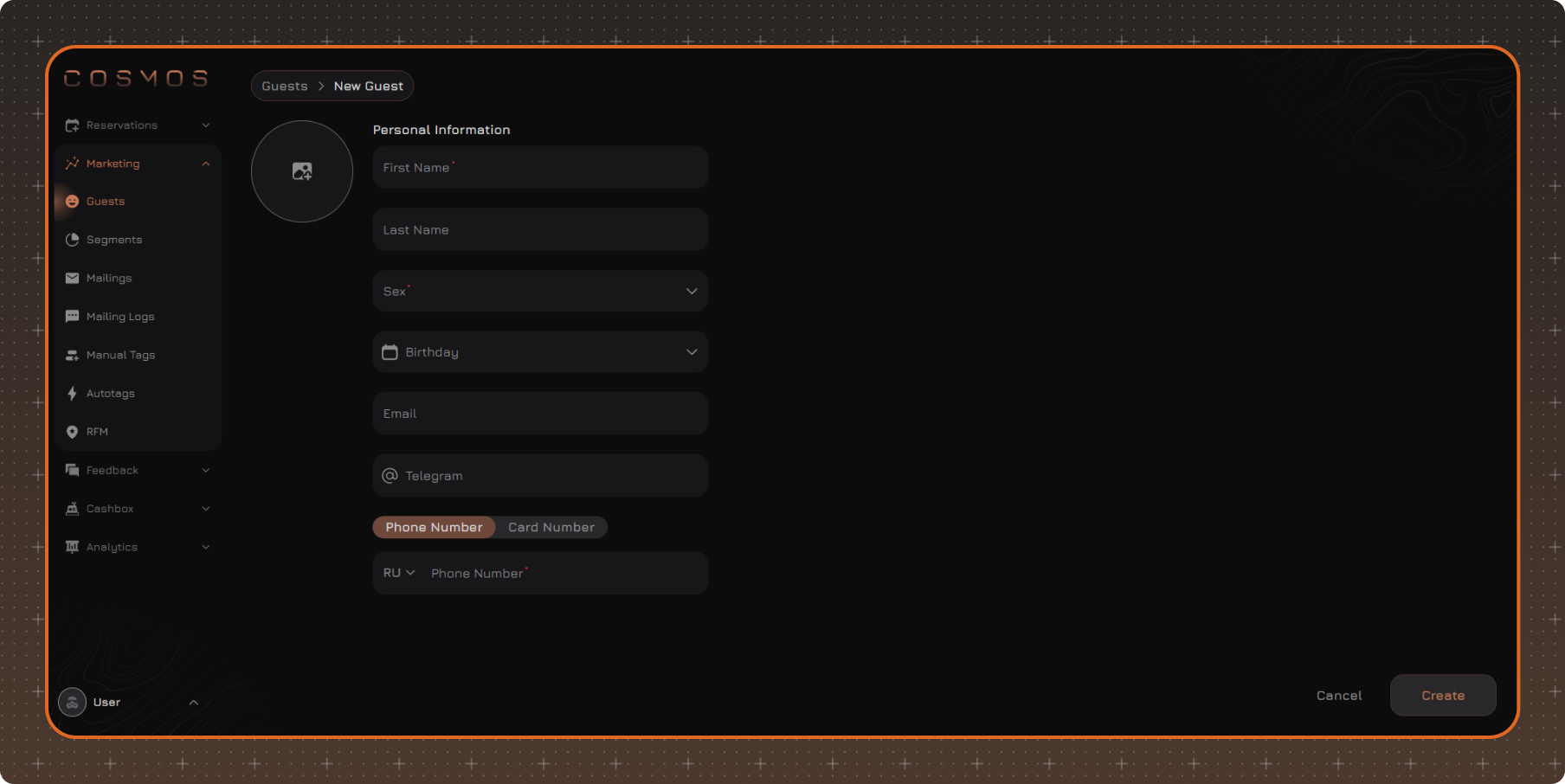 Create Guest