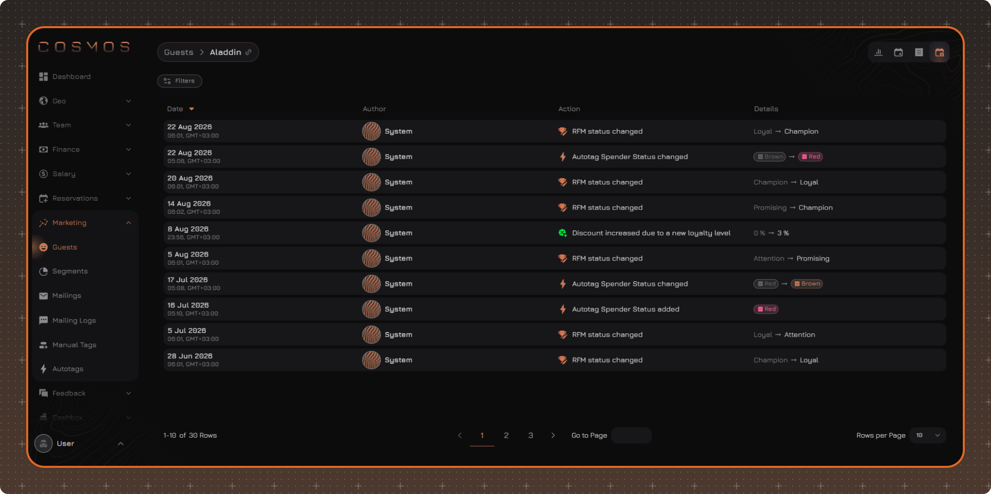 Activity Log